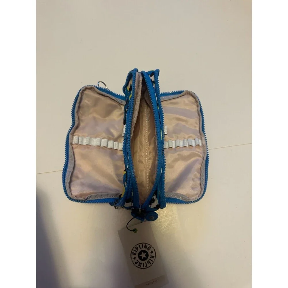 NWT Kipling Gitroy Pencil Case Lepoard Floral